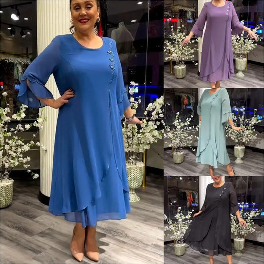 【S-5XL】❤️2024-es új, kiváló minőségű sifon ruha