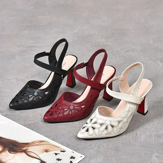 Wysokie szpilki z miękkiej skóry👠