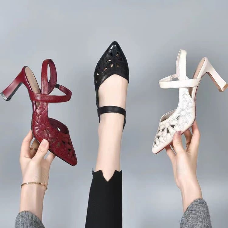 Wysokie szpilki z miękkiej skóry👠