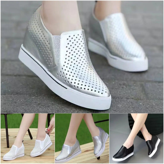 🔥【34-41】2024 Nyári vastagtalpú puha bőr alkalmi női cipők