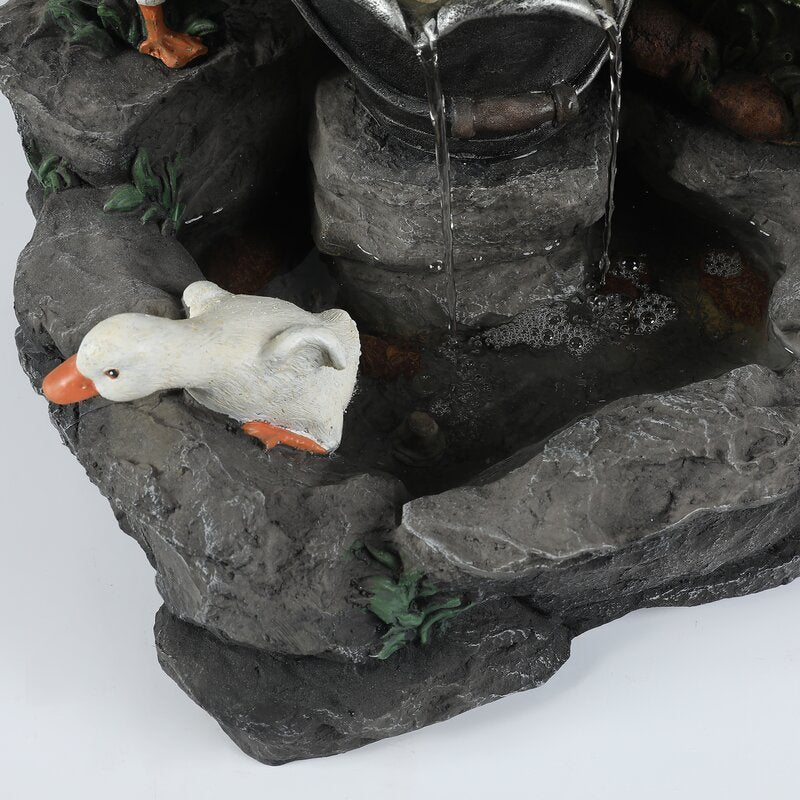 ⏰ Korlátozott kínálat🦆Kacsa szökőkút a ház kertjében