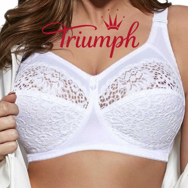 Triumph® 3 darabos szett 💖50% kedvezmény ✨ Női plus size hímzett puha melltartó 2024