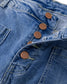 Button Fly Booty formáló magas derekú flare farmer