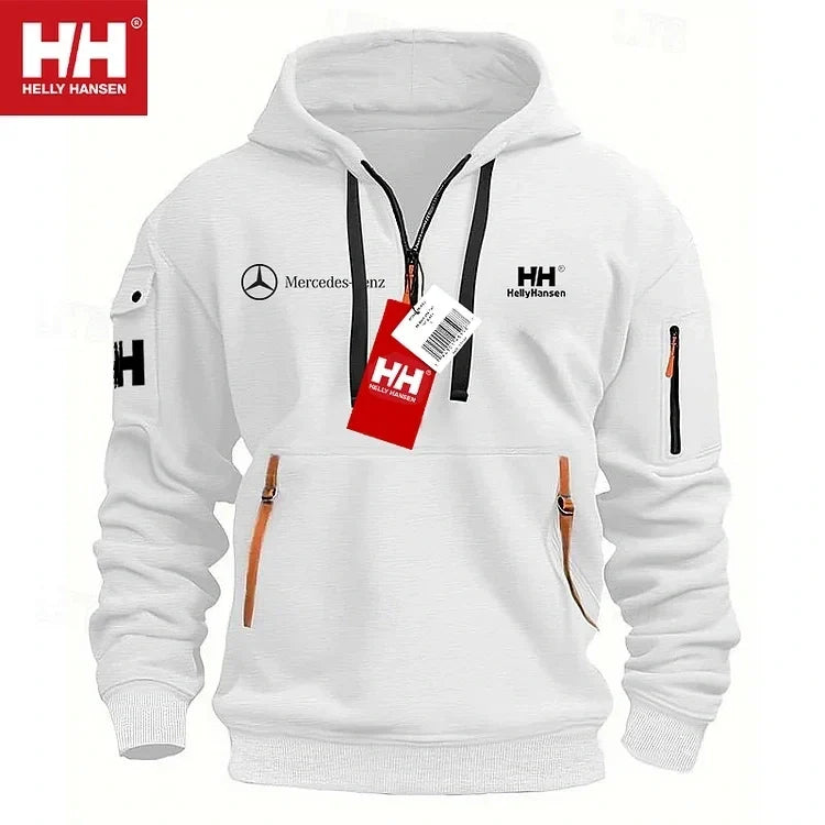 💕Helly Hansen | Mercedes-Benz új őszi-téli bő cipzáras pulóver, akciós, limitált darabszámban