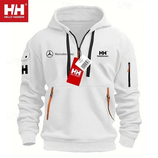 💕Helly Hansen | Mercedes-Benz új őszi-téli bő cipzáras pulóver, akciós, limitált darabszámban