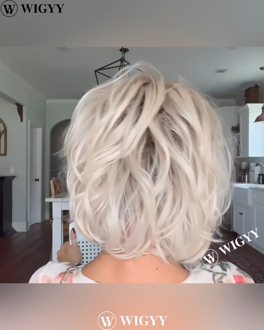 Curl Bob paróka frufruval