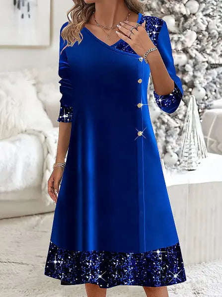 🔥🥰[S-5XL]Új divatos arany bársony ruha, kényelmes és meleg