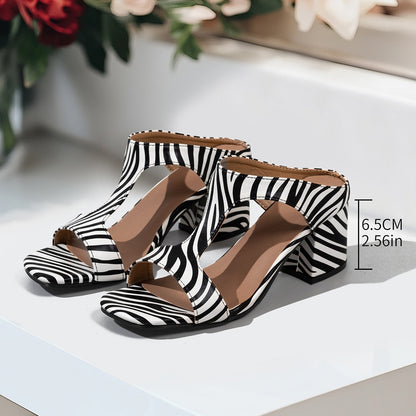 [35-42] Proste i eleganckie sandały na grubym obcasie (6,5 cm)