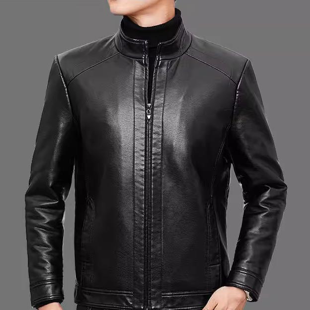 [ZARA] Meleg plüss bélésű bőrkabát férfiaknak!