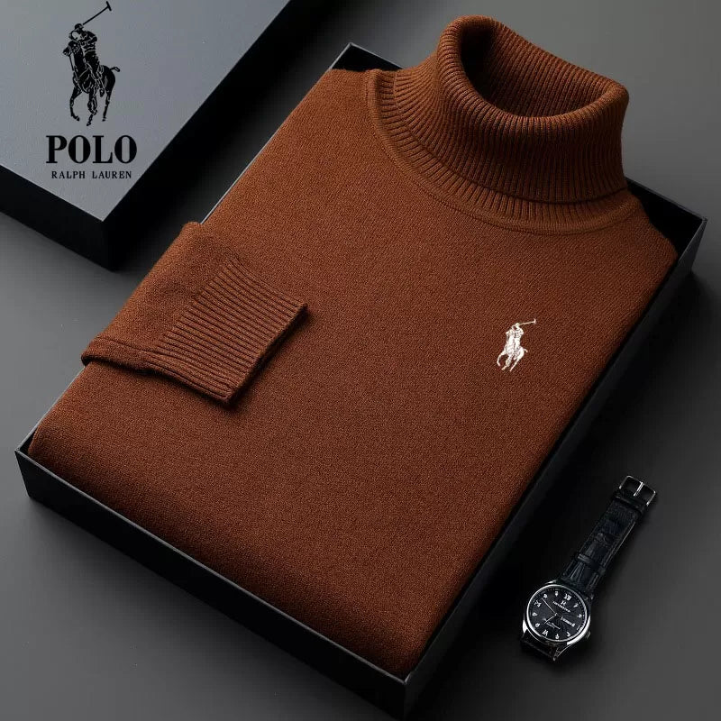 RALPH LAUREN FÉRFI FÉRFI FÉRFI VASTAG, MAGAS NYAKÚ KÖTÖTT