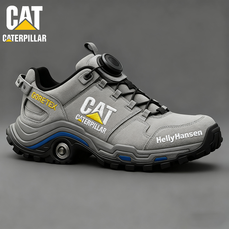 Wodoodporne i oddychające męskie buty robocze i trekkingowe marki CAT i Helly Hansen idealnie nadają się do pracy i aktywności na świeżym powietrzu.