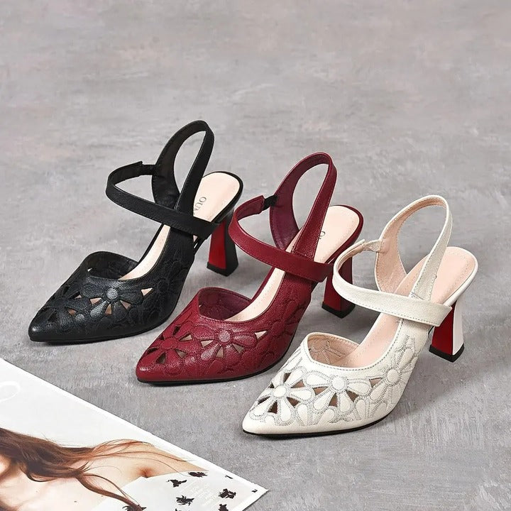 Wysokie szpilki z miękkiej skóry👠