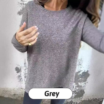 🌹Kerek nyakkivágású, hosszú ujjú női blúzok