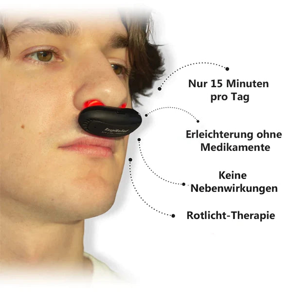OVEALLGO™ AZONNALI LÉGLEGZŐSÉGI ORRTERÁPIÁS KÉSZÜLÉK VÖRÖS FÉNYEL