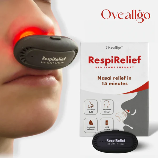 OVEALLGO™ AZONNALI LÉGLEGZŐSÉGI ORRTERÁPIÁS KÉSZÜLÉK VÖRÖS FÉNYEL