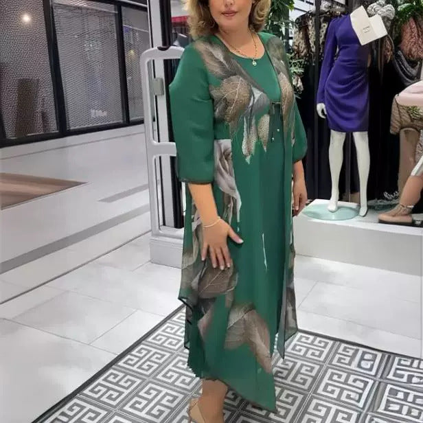 【S-5XL】❤️2024-es új zöld virágos ruha
