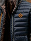 Férfi retró steppelt, patchwork kültéri dzseki cipzárral