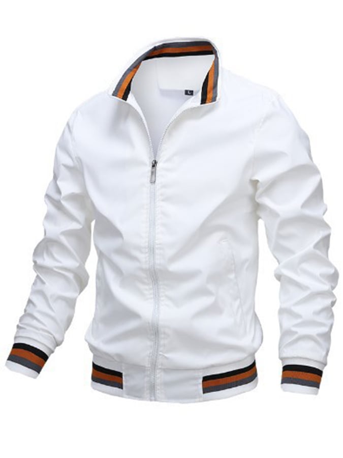 Férfi sport divat Slim Fit állógallérral vízálló cipzáras bomber dzseki