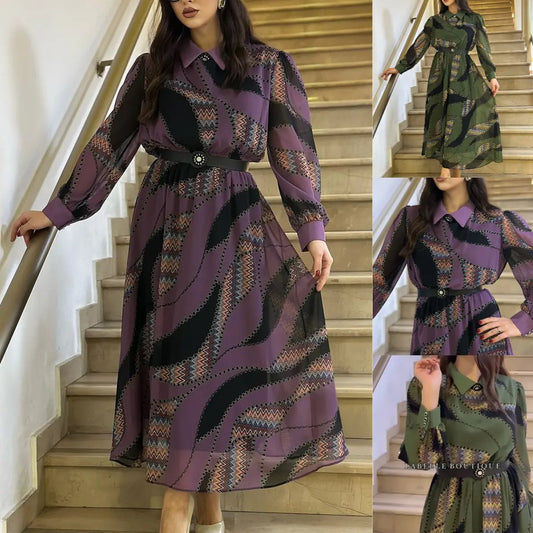 😍Nagyon szép ruha👗[S-5XL]Elegáns ruha fodros ujjakkal