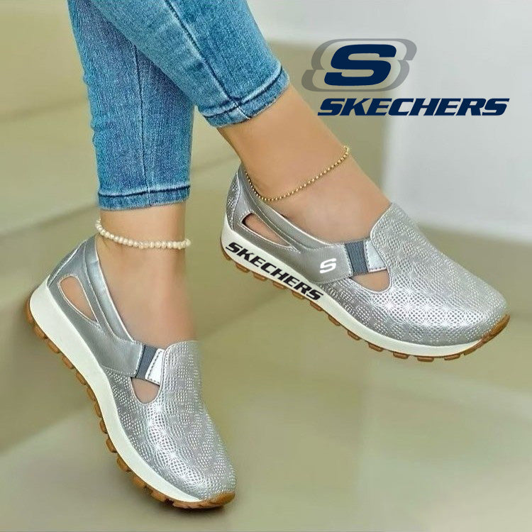 Új Skechers 2025 női cipő, kényelmes, tépőzáras, alkalmas tavaszi és nyári viseletre.