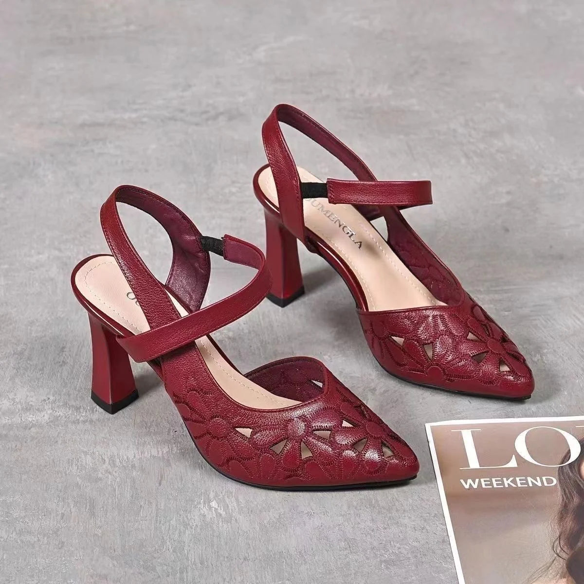 Wysokie szpilki z miękkiej skóry👠
