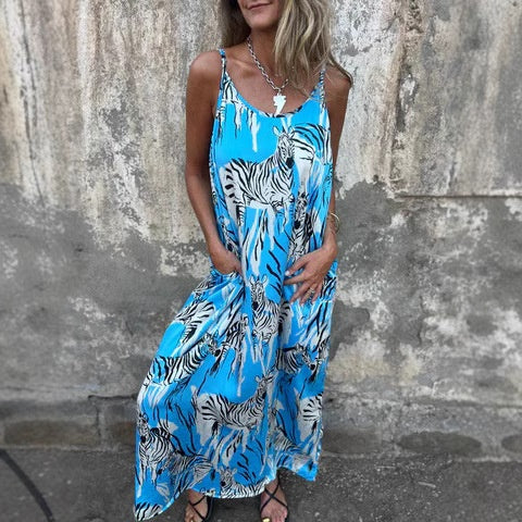 🌺 Nyomott ruha spagettipántok nélkül