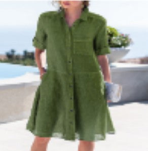 2023-as divatos, alkalmi pamutvászon női ruhák