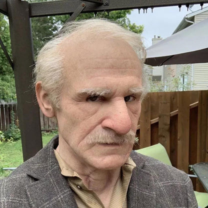 Szórakoztató Halloween Cosplay Party Mask - Igazi Old Man Head sisakmaszk