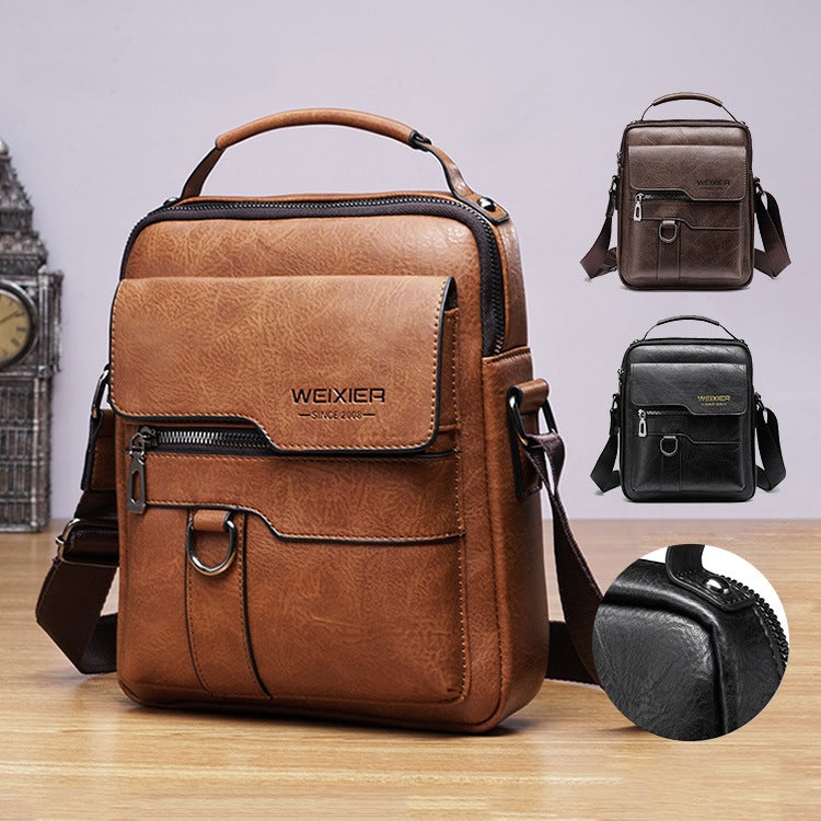 Kézzel készített - Férfi Vintage bőr Crossbody táska
