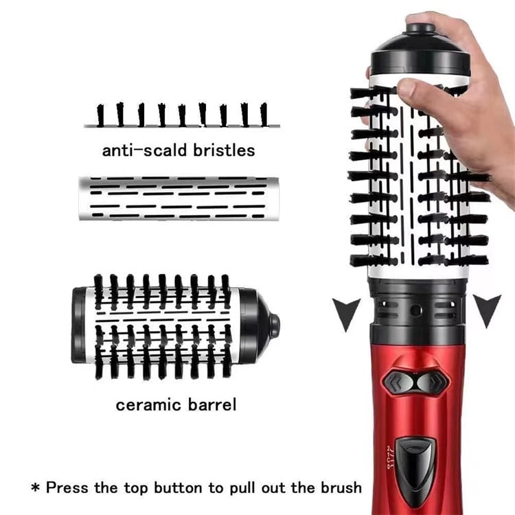 🔥 Modelador de ar quente 3 em 1 e secador de cabelo rotativo para cabelos secos, cacheados e lisos💞
