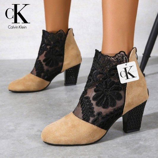 2024 női divatos csipkehálós magassarkú szandál