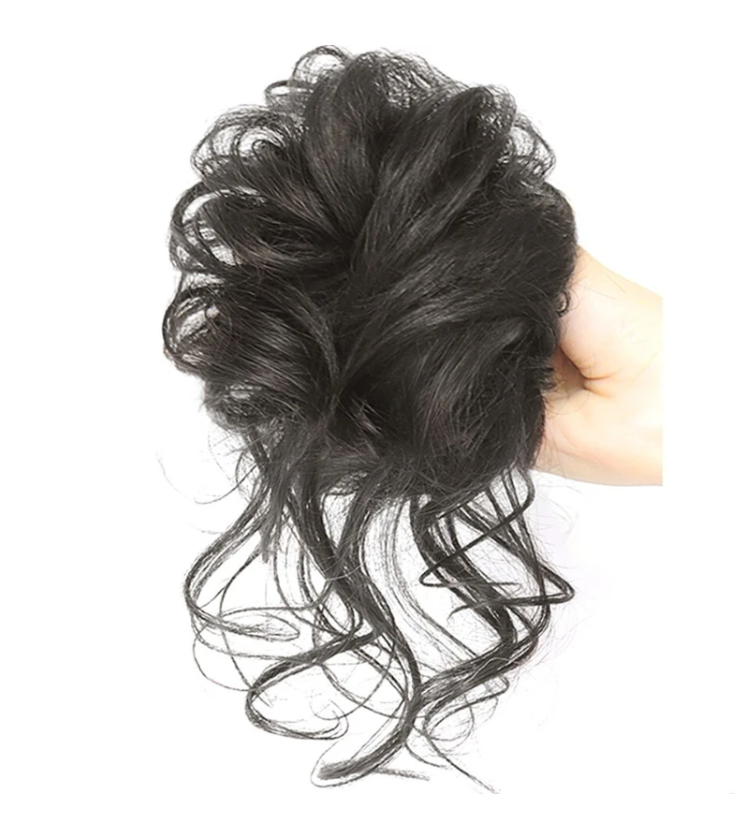 Scrunchie hosszabbítók rendetlen göndör kontyban