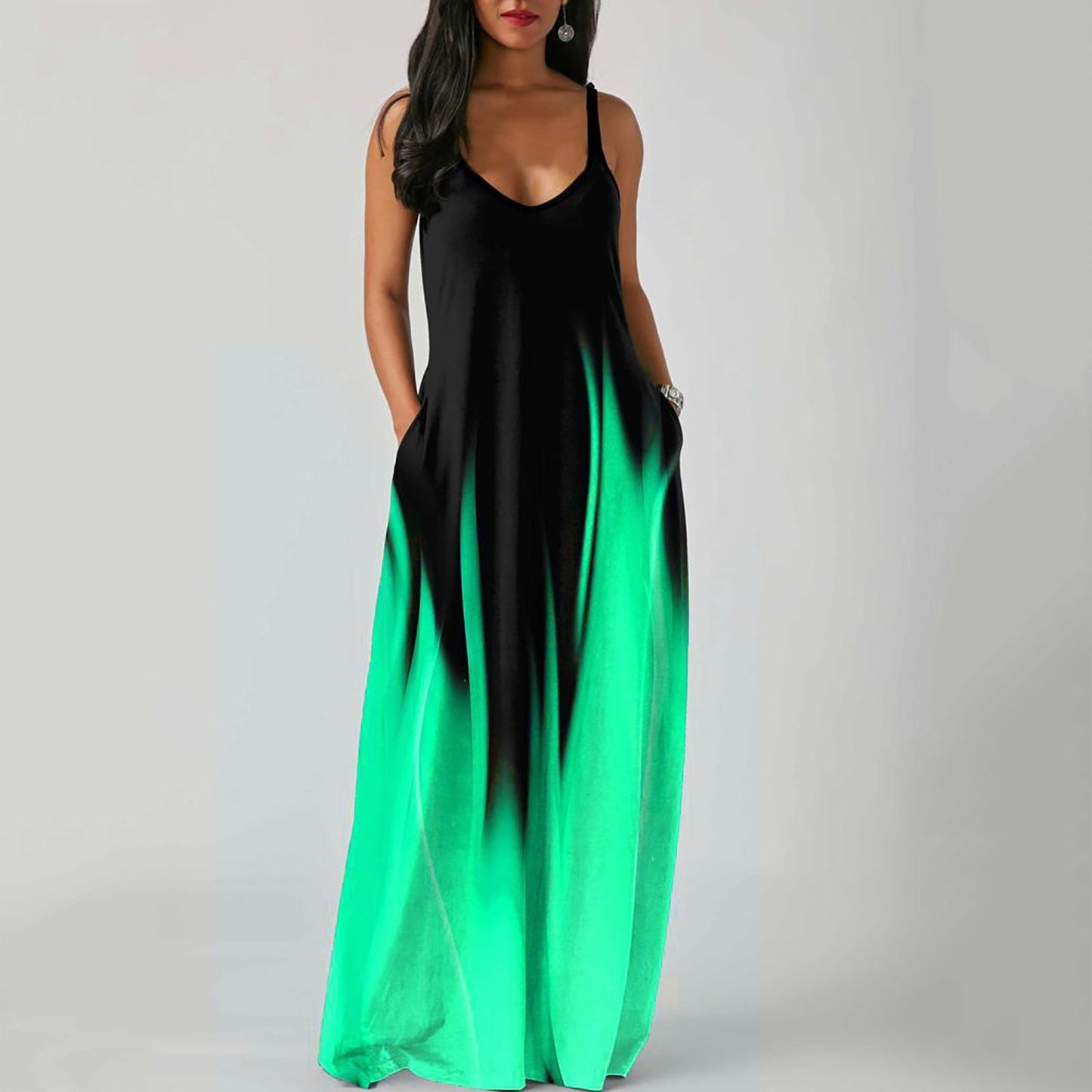 Új 2022-es Gradient Print Sling nyári ruha