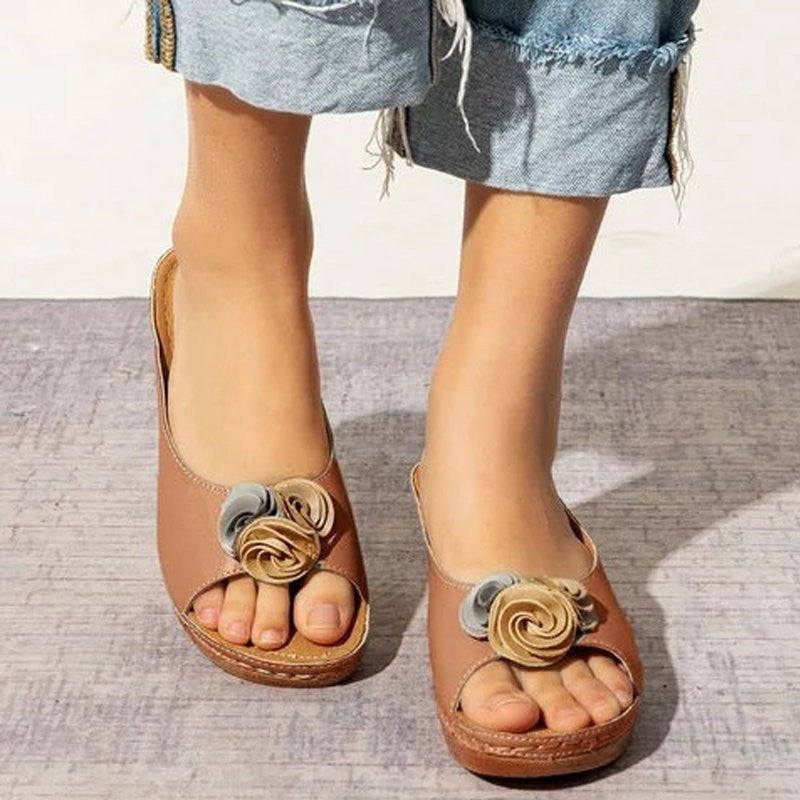 Clarks😍 Utolsó nap 65% kedvezménnyel női tömör bőr papucsok
