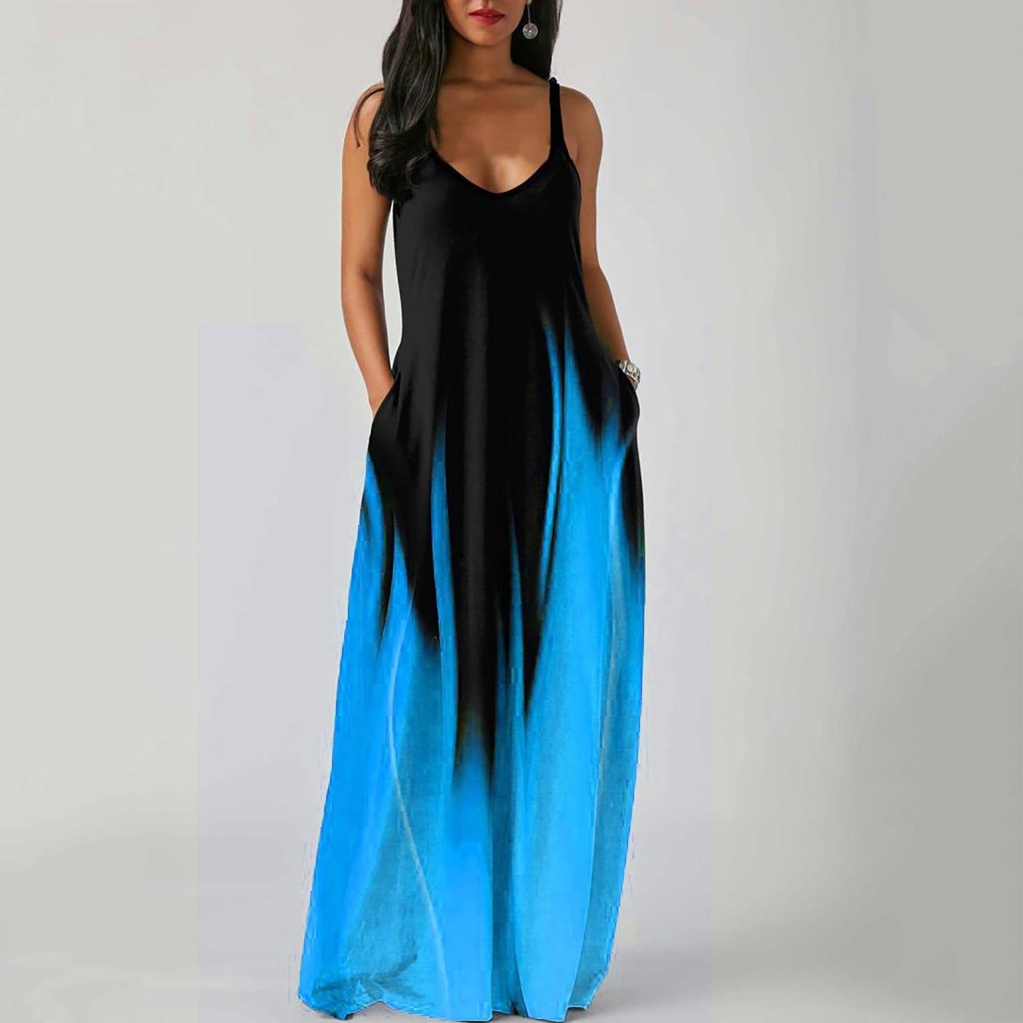 Új 2022-es Gradient Print Sling nyári ruha