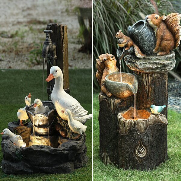 ⏰ Korlátozott kínálat🦆Kacsa szökőkút a ház kertjében