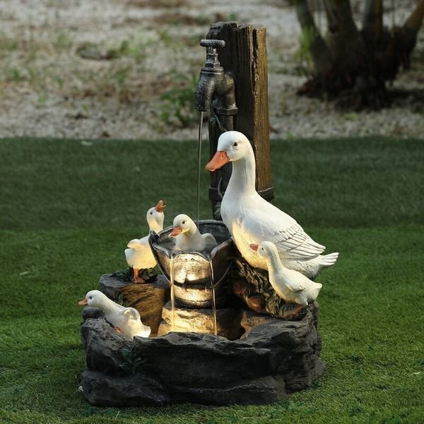 ⏰ Korlátozott kínálat🦆Kacsa szökőkút a ház kertjében