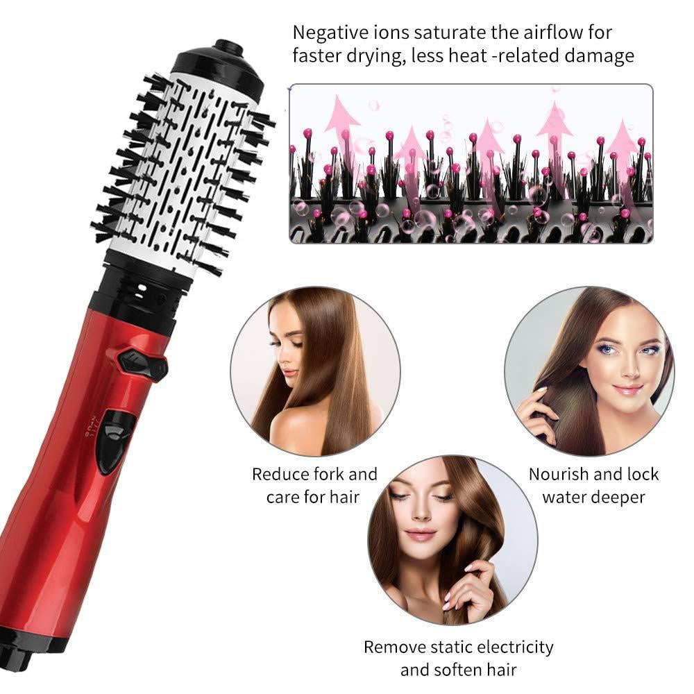 🔥 Modelador de ar quente 3 em 1 e secador de cabelo rotativo para cabelos secos, cacheados e lisos💞