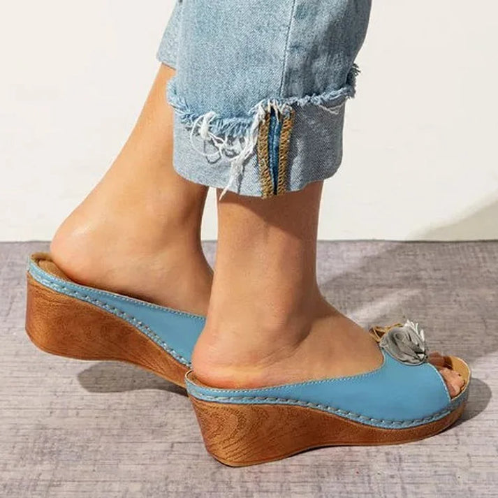 Clarks😍 Utolsó nap 65% kedvezménnyel női tömör bőr papucsok